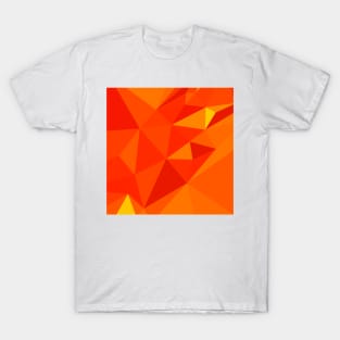 Carrot Orange Abstract Low Polygon Background T-Shirt